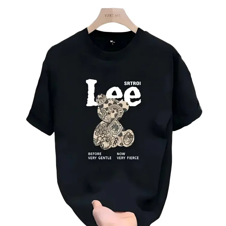 Streetwear Leet New Crewneck Print T-Shirt