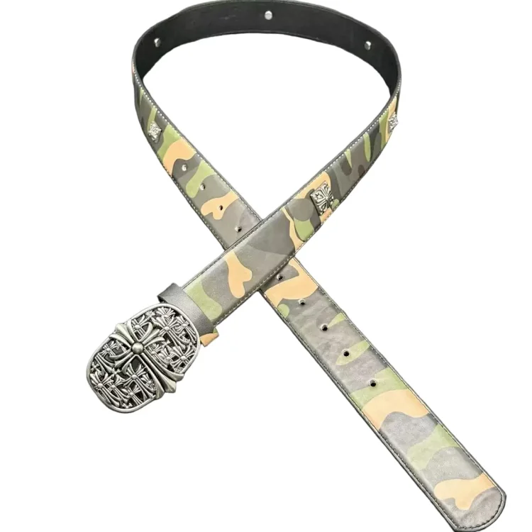 New Chrome Star Cross Street Rivet Belt