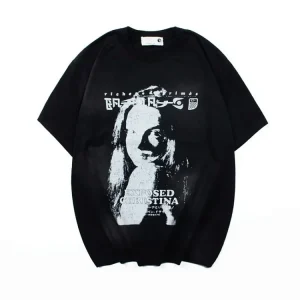ERD Melancholic Rich Kids Woman Portrait Print T-Shirt