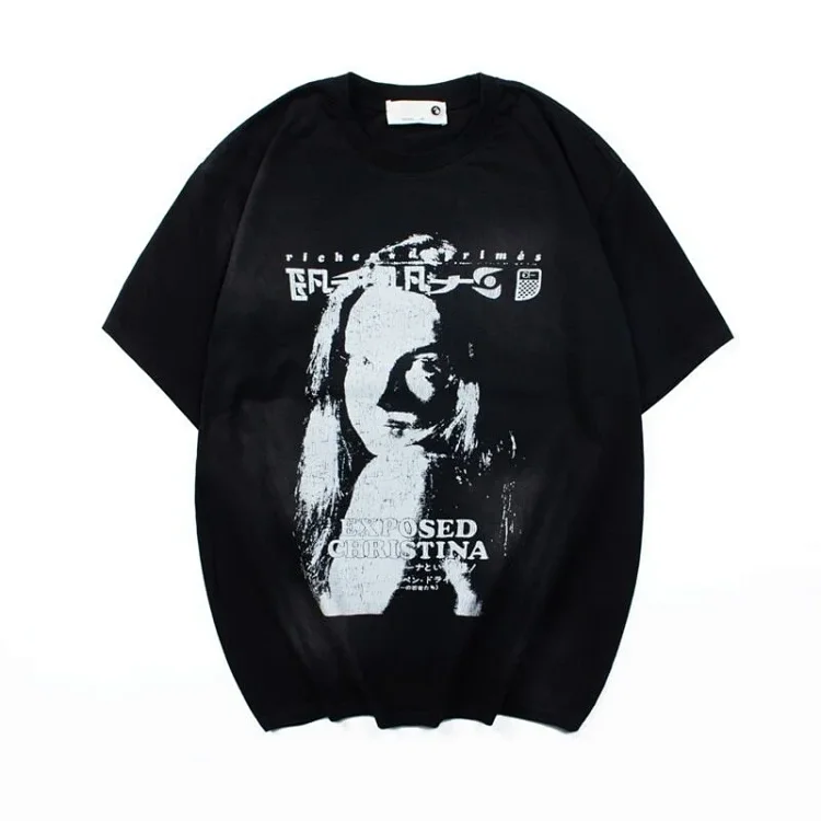 ERD Melancholic Rich Kids Woman Portrait Print T-Shirt