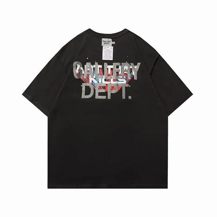 GALLERY DEPT Rainbow Letter Print T-Shirt