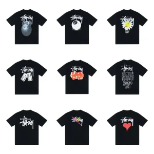 2026 New Stüssy Figure Print T-Shirt Style 1