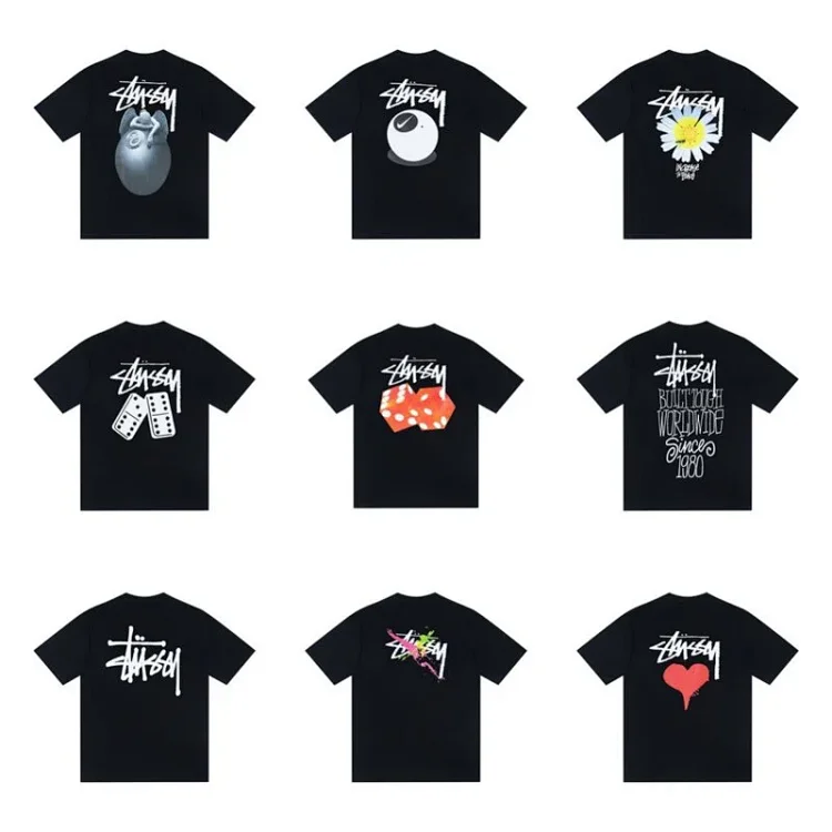 2026 New Stüssy Figure Print T-Shirt Style 1