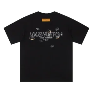 Streetwear LV Embroidered Letter Logo T-Shirt