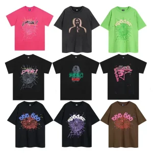 High Quality Sp5der Spider Print T-Shirt