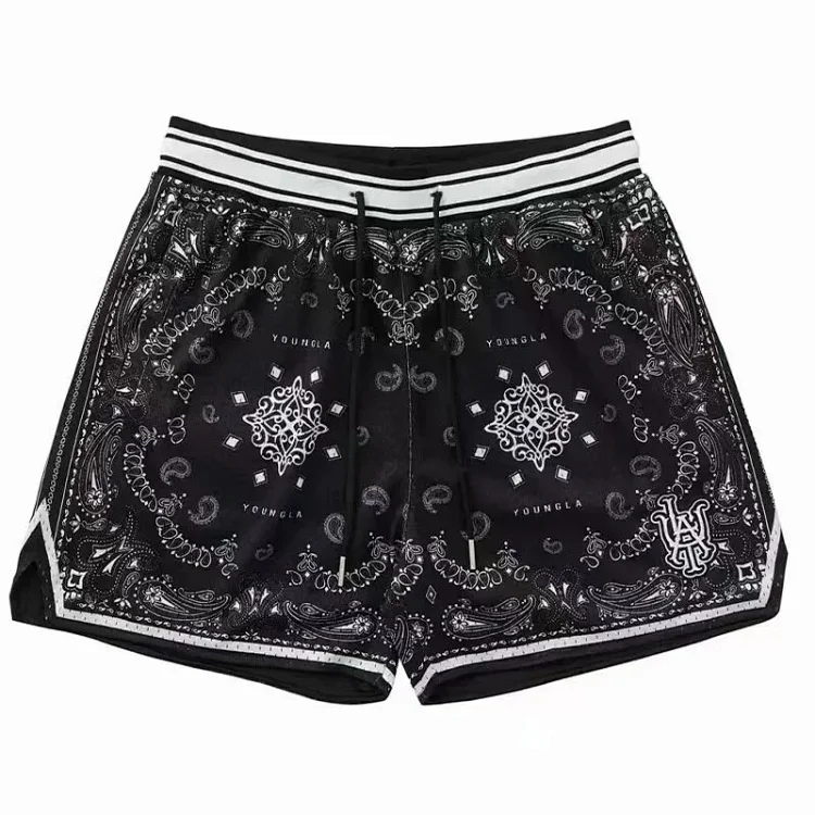 Streetwear Paisley Quick-Dry Mesh 4-Inch Shorts