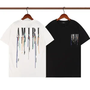 Amiri Flowing Color Letter Print T-Shirt