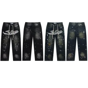 Streetwear Vale Heavy Embroidered Beaded Jeans