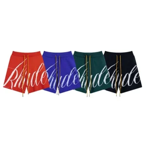 RHUDE Letter Jacquard Knit 5-Inch Shorts