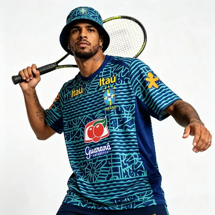 Brazil Team Pre-Match Training World Cup Soccer Jersey