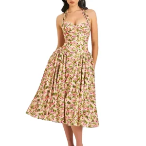 New French Resort Print Cami Dress