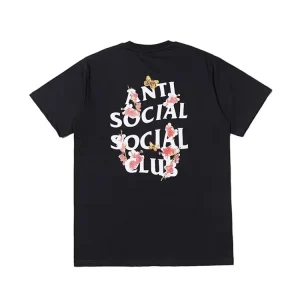 ASSC Streetwear Bee Peach Blossom Letter Print T-Shirt