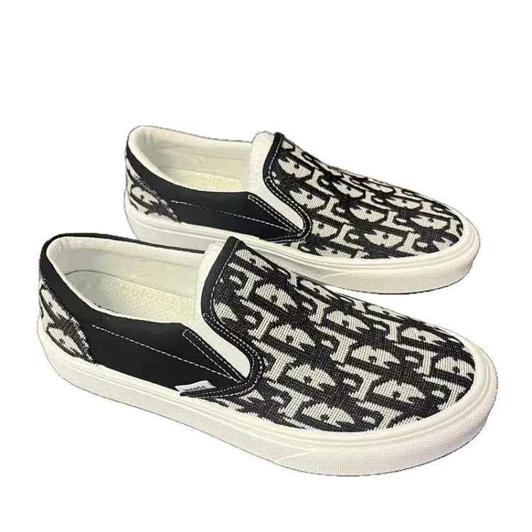 Dior Color-Block Canvas Skate Shoes