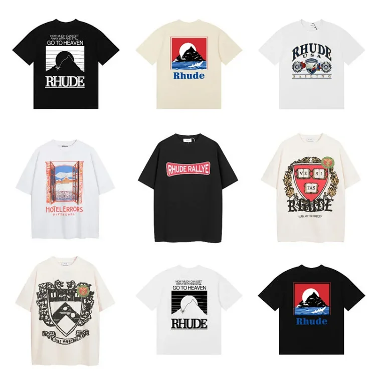 RHUDE Sunset Mountain Print T-Shirt