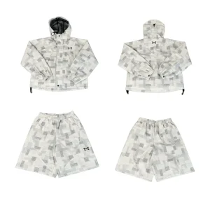 Mertra 3D Logo Print Jacket & Shorts Set