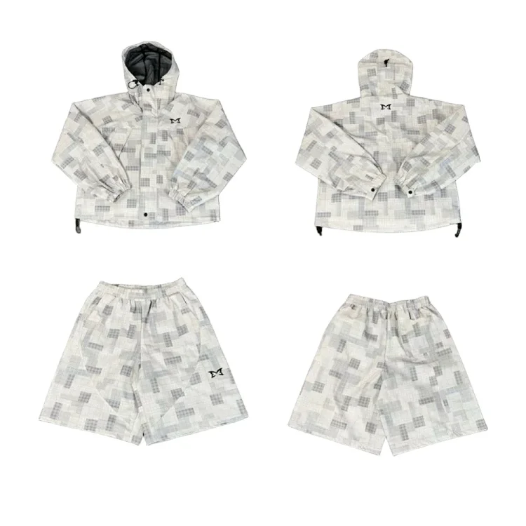 Mertra 3D Logo Print Jacket & Shorts Set