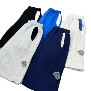 Mertra Embroidered Letter Color-Block Sports 5-Inch Shorts