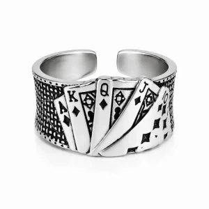 Creative Poker Streetwear Open Ring