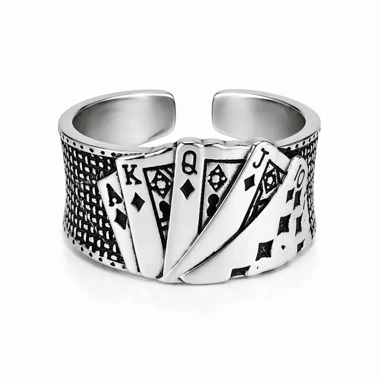 Creative Poker Streetwear Open Ring