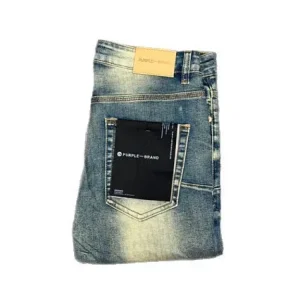 Streetwear PU Distressed Ripped Jeans