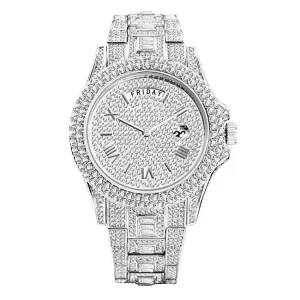 MISSFOX New Dual Date Full Diamond High-End Watch