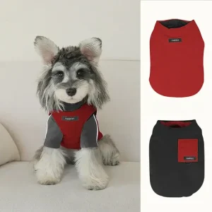 Pet Fall/Winter Thick Maltese Color-Block Padded Vest Reversible