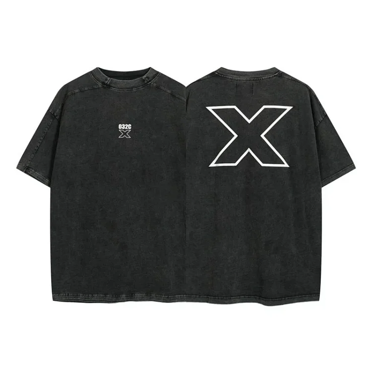 032c "X" Layered T-Shirt Distressed Graphic