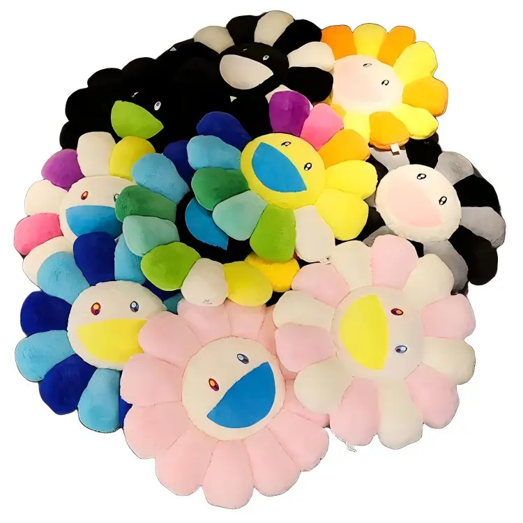 Colorful Sunflower Plush Cushion Toy