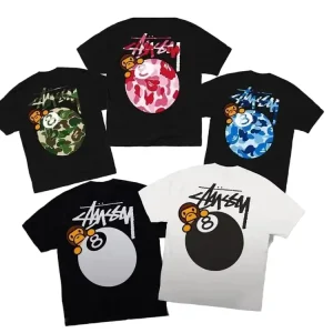 BAPE Collaboration Camo Black Eight T-Shirt
