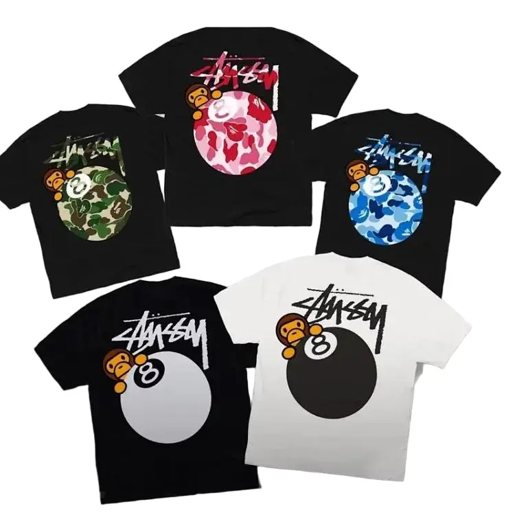 BAPE Collaboration Camo Black Eight T-Shirt
