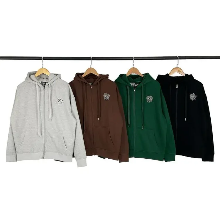 Sun Roll Print Logo Fleece Lined Hoodie
