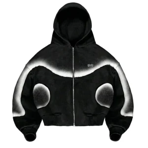 Gothic High Street Style Line Printing Hoodie Male