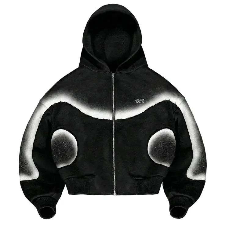 Gothic High Street Style Line Printing Hoodie Male