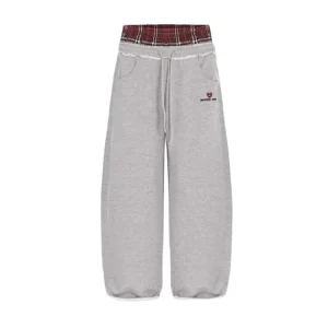 Vintage Striped Embroidered Casual Sports Pants