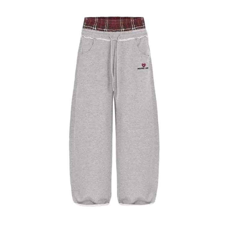 Vintage Striped Embroidered Casual Sports Pants