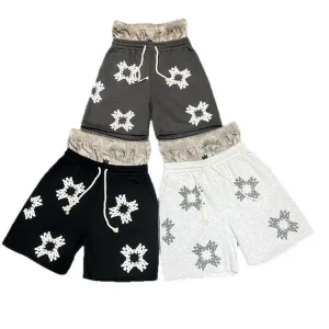 Amri Logo Embroidered Patchwork Mock Layer 5-Inch Shorts