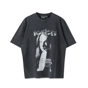 ERD 24SS Christina Portrait Print T-Shirt