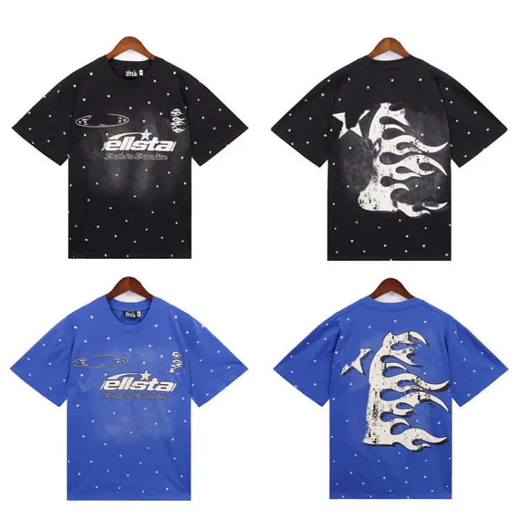 Hell Star Letter Print Short Sleeve T-Shirt