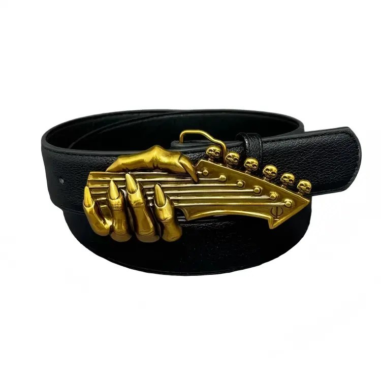 Punk Ghost Hand Rock Guitar Buckle Belt
