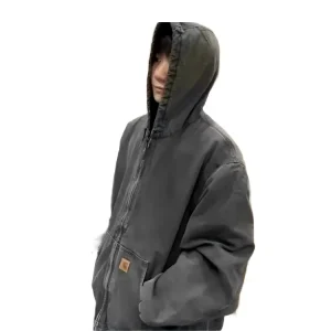 Carhartt Heavyweight Washed Canvas J130 Hooded Work Jacket