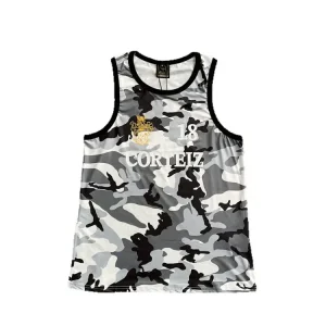 Corteiz Letter Print Camo Tank Top