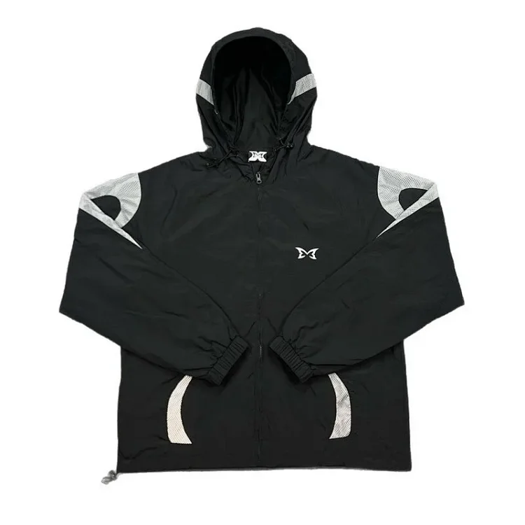 Mertra Patchwork Hooded Windbreaker Jacket