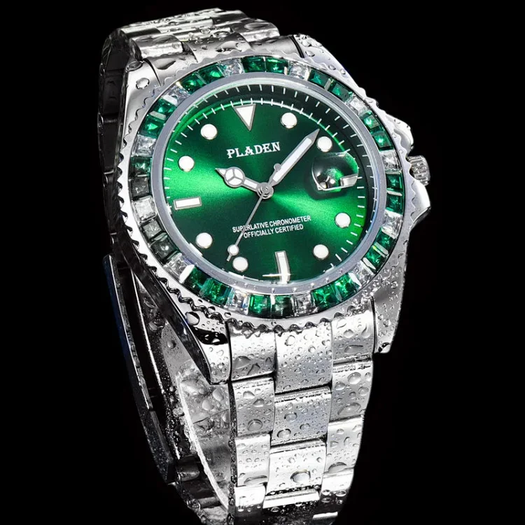 PLADEN Luxury Classic Diamond-Set Sports Fashion Watch
