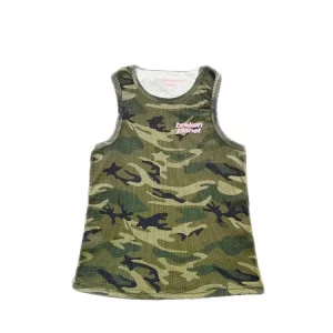 Broken Letter Puff Print Quick-Dry Tank Top