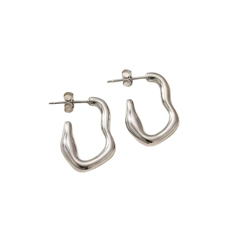 Geometric Irregular Titanium Steel Hypoallergenic Earrings
