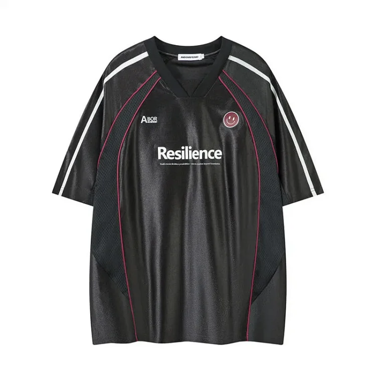 Streetwear Patchwork Mesh Quick-Dry Breathable Jersey