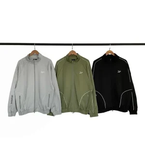 BP Small Logo Embroidered Stand Collar Zip-Up Jacket