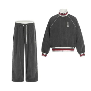 Cleanfit Vertical Stripe Casual Sports Set