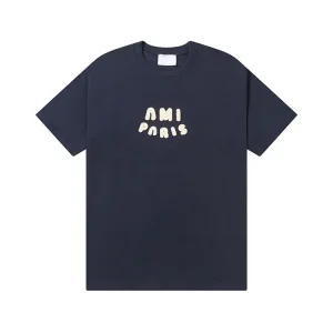 Ami Large Heart Chenille Macaron T-Shirt