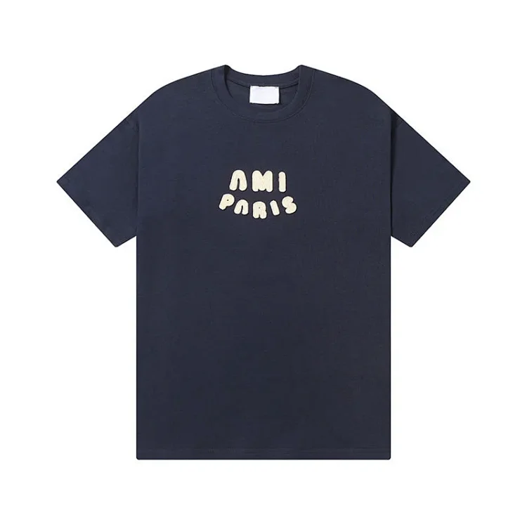 Ami Large Heart Chenille Macaron T-Shirt